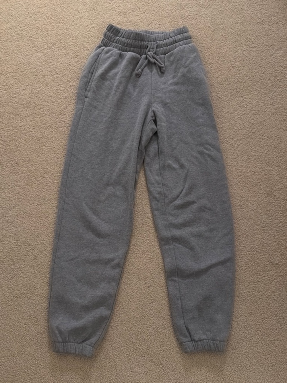 Gray Cozy Fleece Jogger Pants